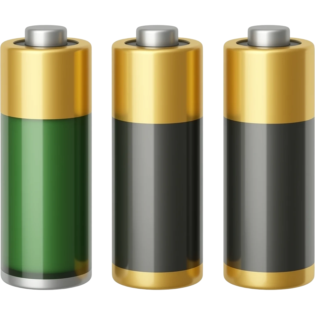 3 batteries emoji