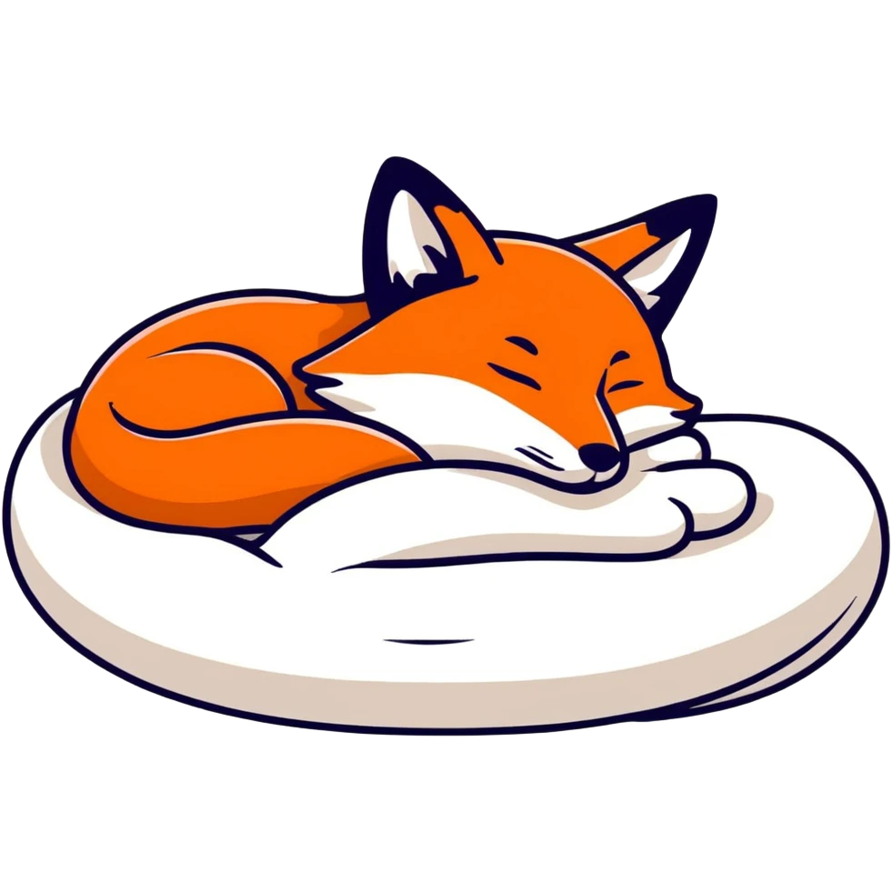 Fox asleep emoji