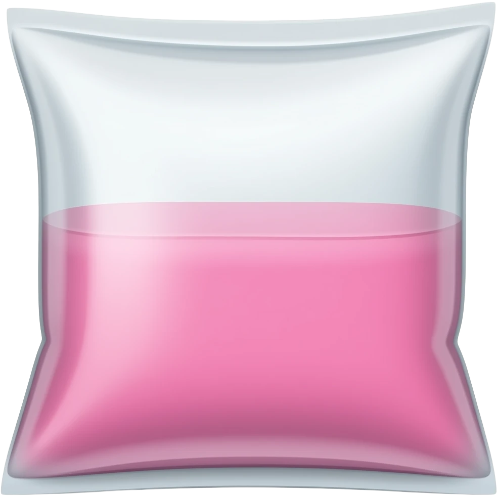 iv bag halfway full of pink liquid emoji