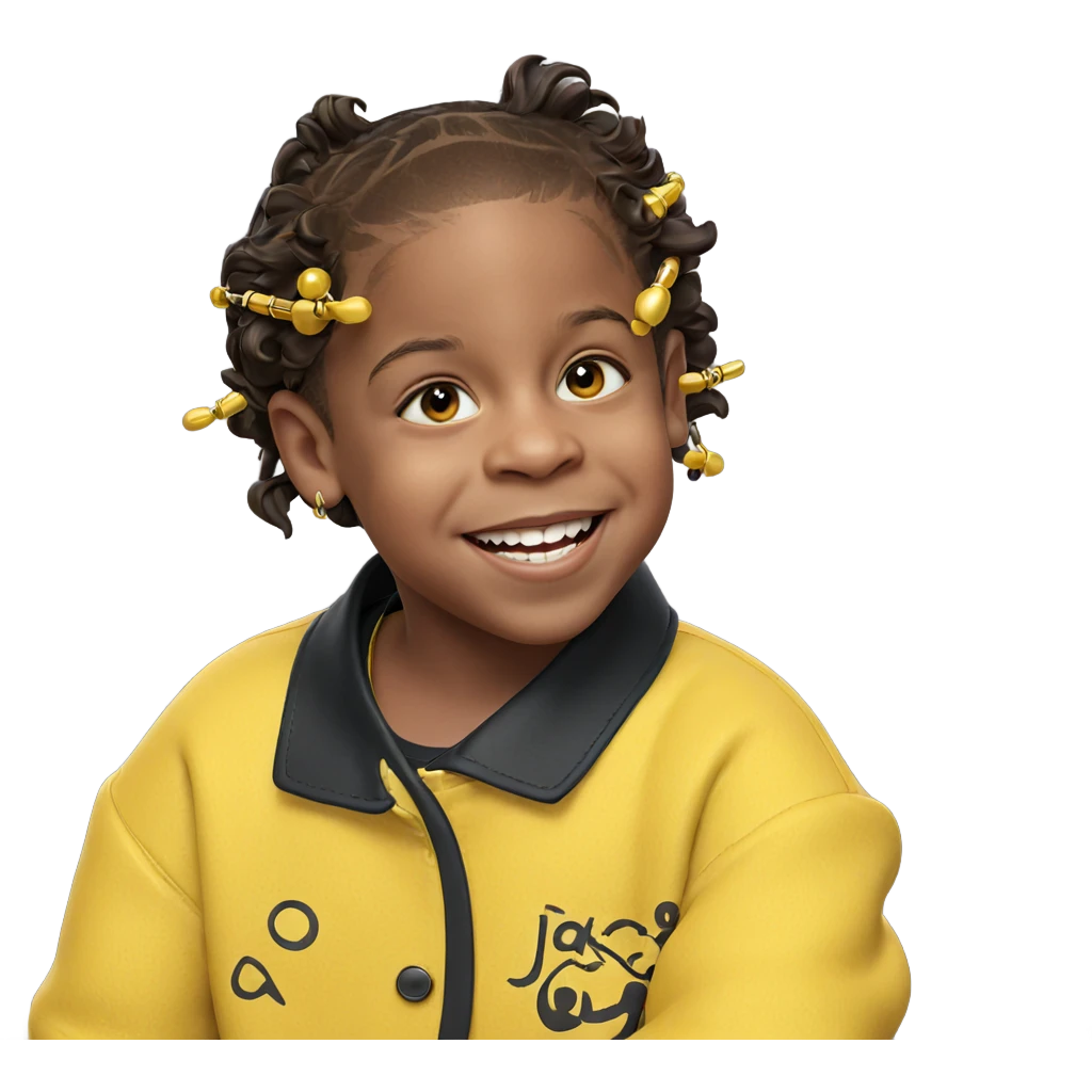 smiling boy with earrings emoji