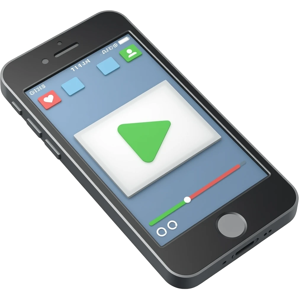 phone with video playing emoji