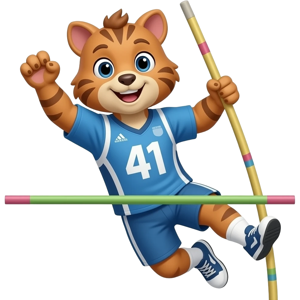 animal Pole Vaulting with jersey emoji