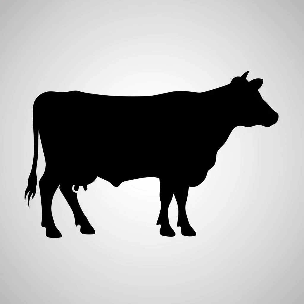 Cow icon black silhouette emoji