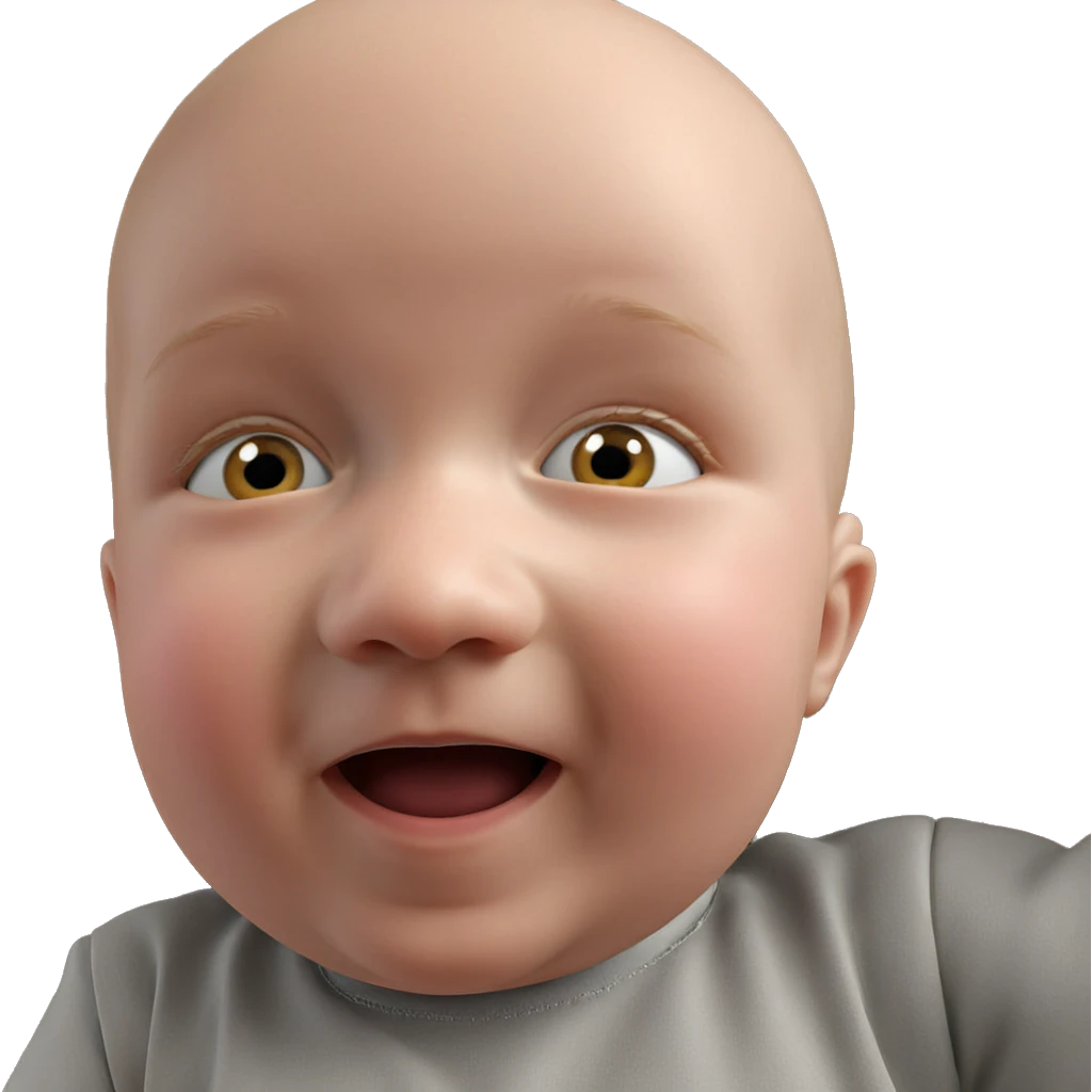 bald boy with open mouth emoji