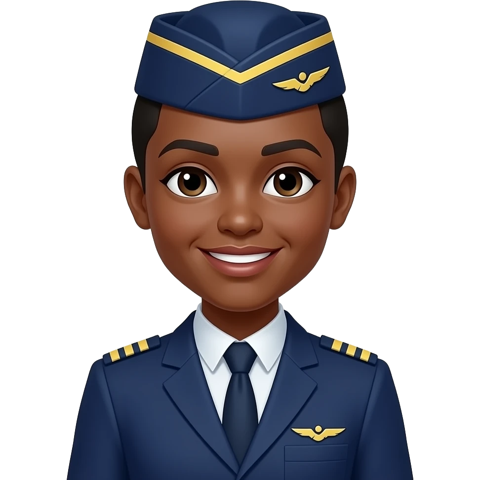 Black  flight attendant emoji