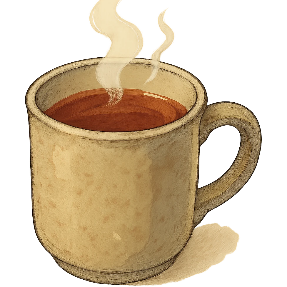 cozy mug of tea, no background emoji