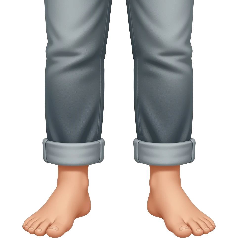 with bare feet emoji