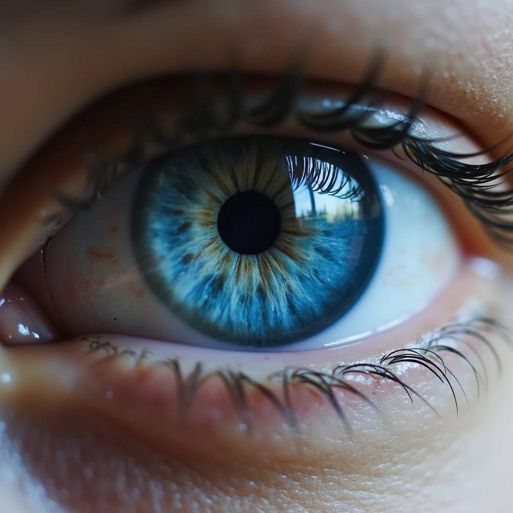 blue eye, realistic details emoji