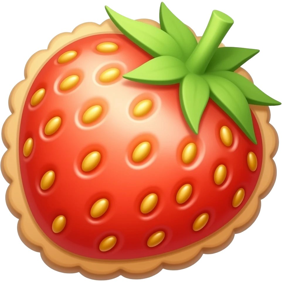 Strawberry cookie emoji
