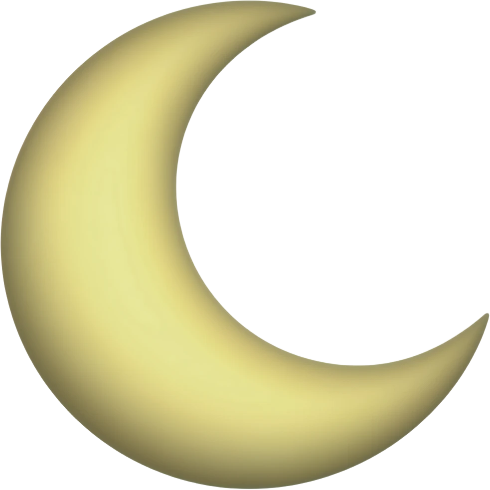 half moon emoji
