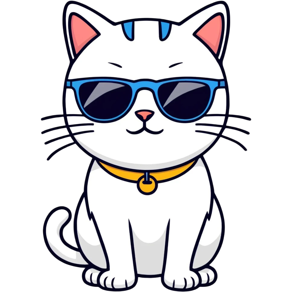 Cat with sunglasses emoji