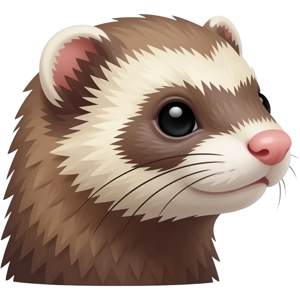 ferret side eyeing emoji