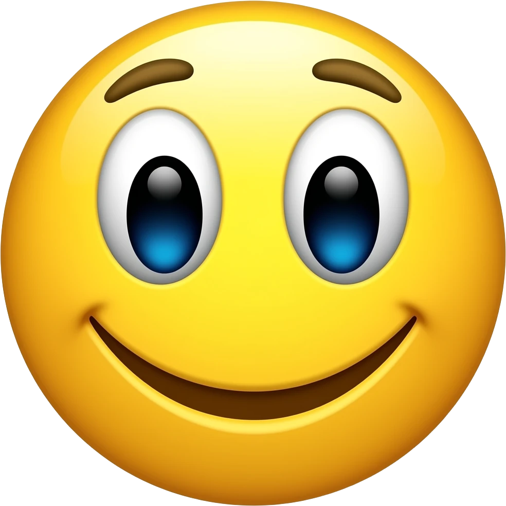 Yellow happy face with three eyes emoji