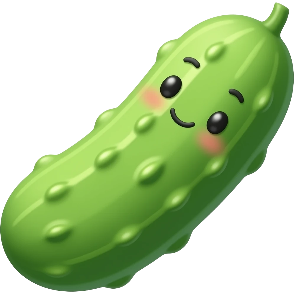 Kawaii cucumber emoji