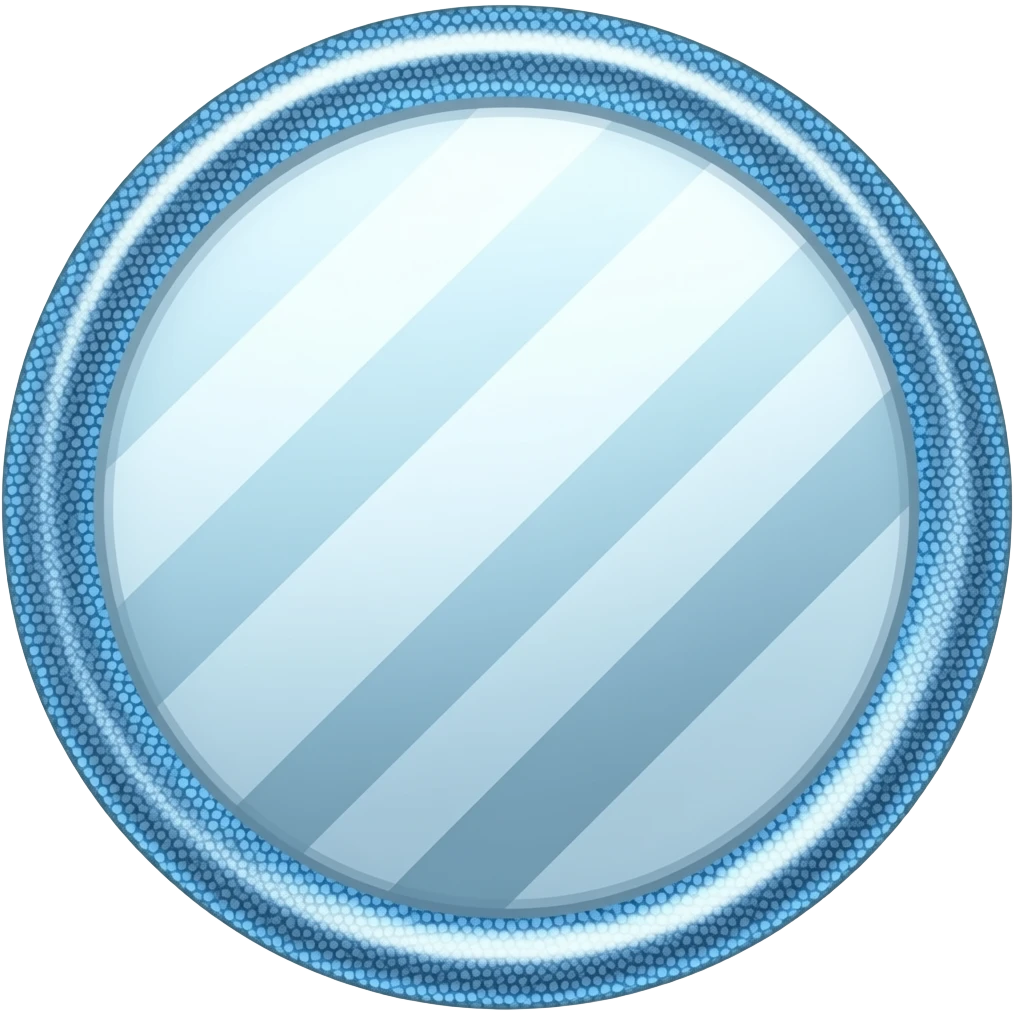 Blue Glitter mirror emoji