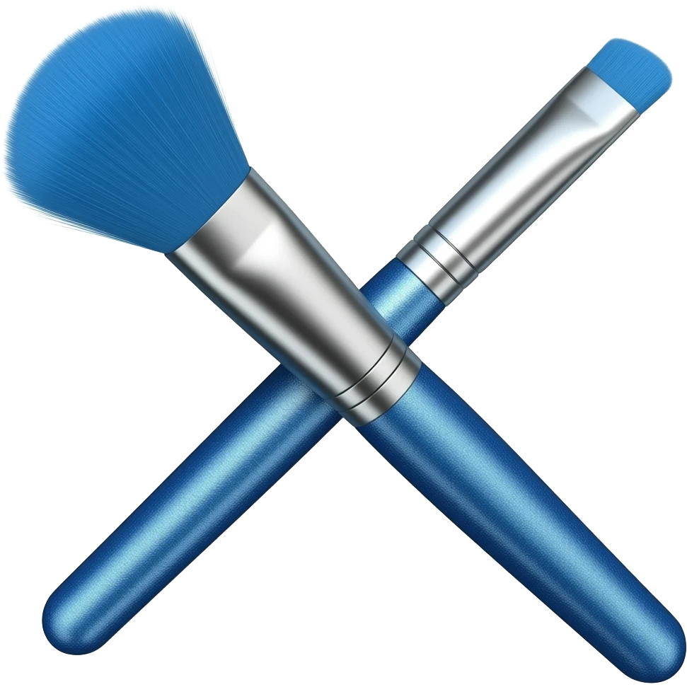 Blue Glitter Makeup Brush emoji