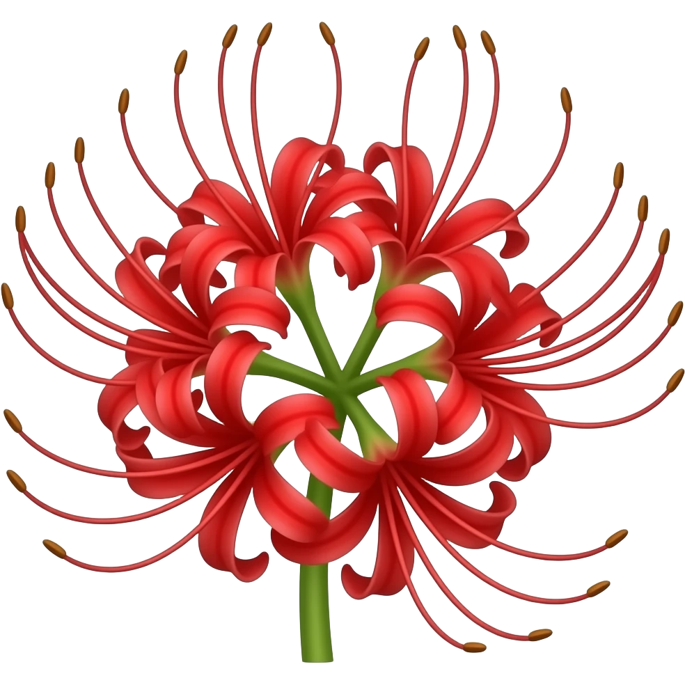 Red spider lilly emoji