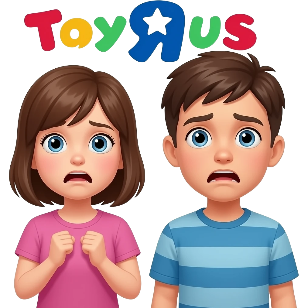 toys R US closed girl and boy 😨 emoji