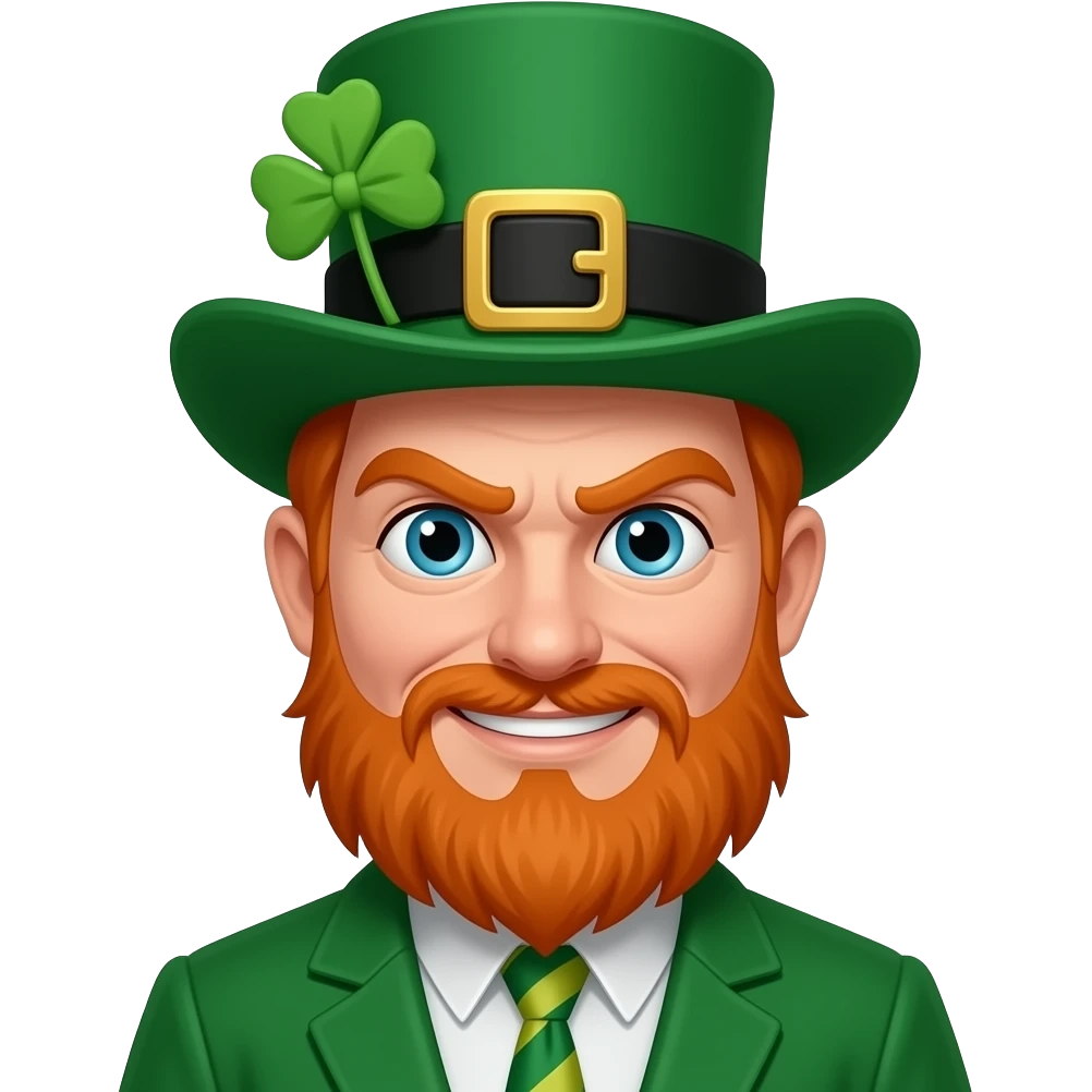 A evil leprechaun emoji