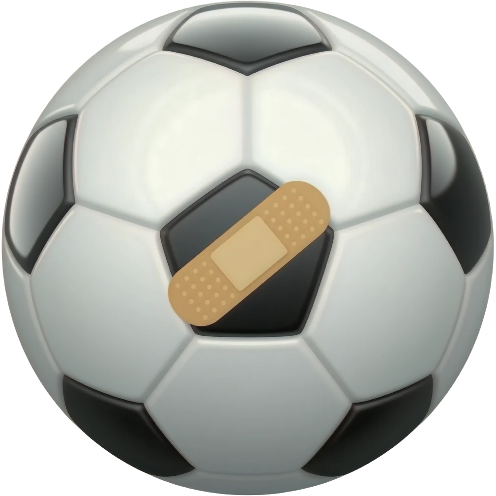 soccer printed ball bandaid emoji