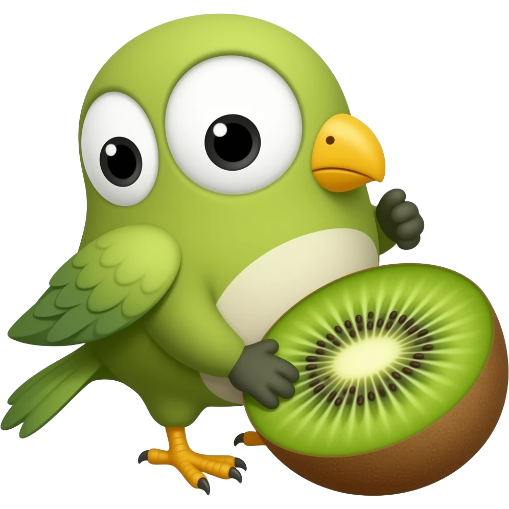 Kiwi el pajaro no la fruta emoji
