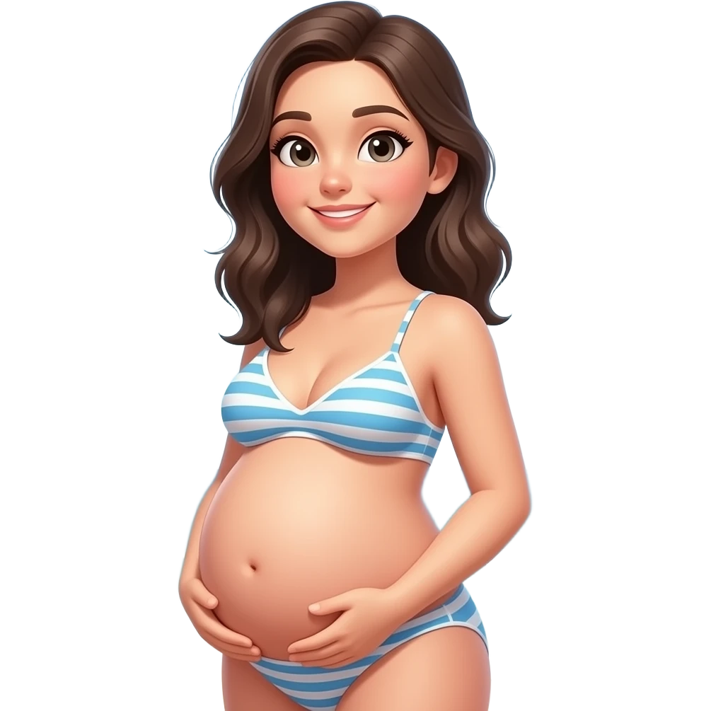 🤰no clother and in beach emoji