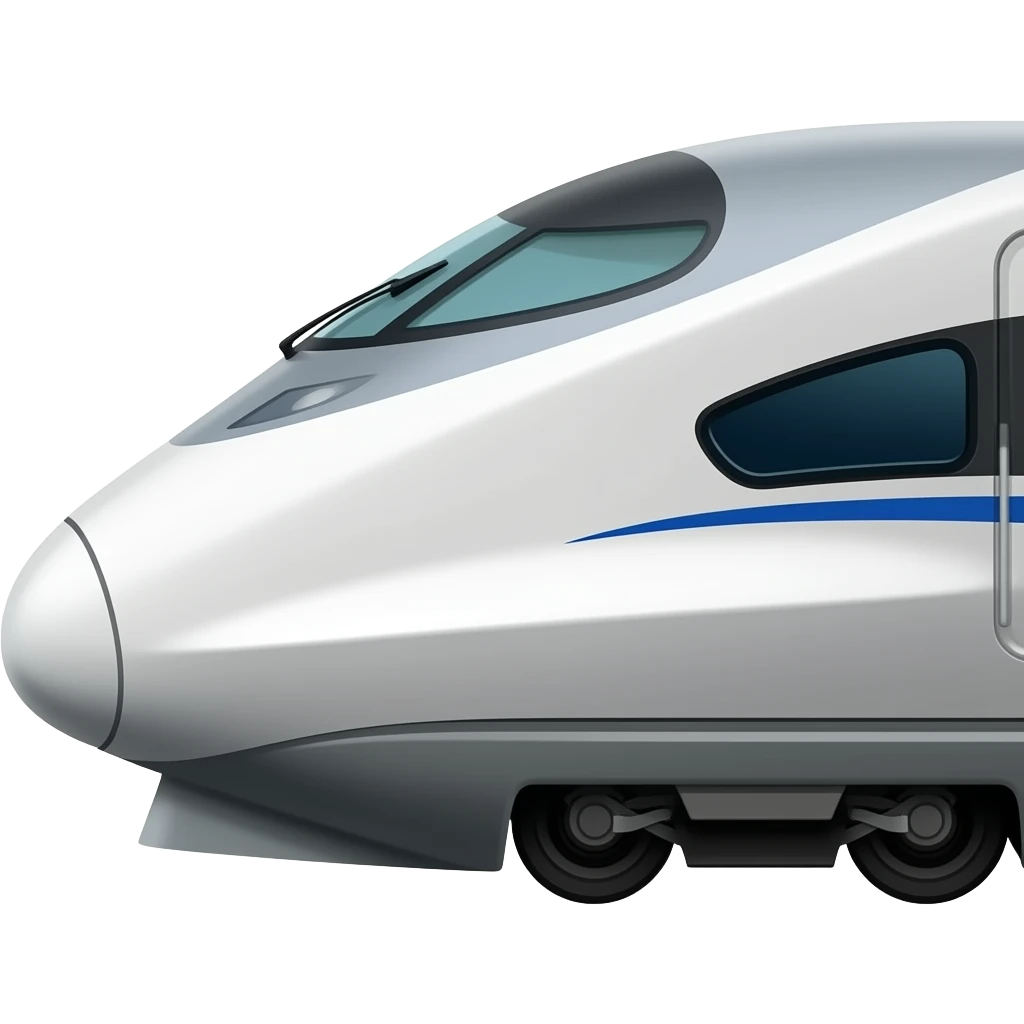 Bullet train on the side view emoji