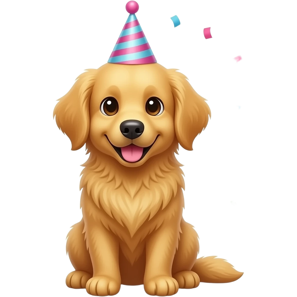 Hund,süß,party und konfetti emoji