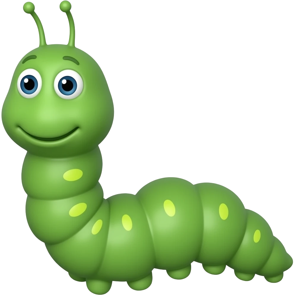 green Worm emoji