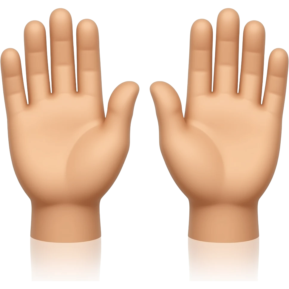 Manos exclamando gracias emoji