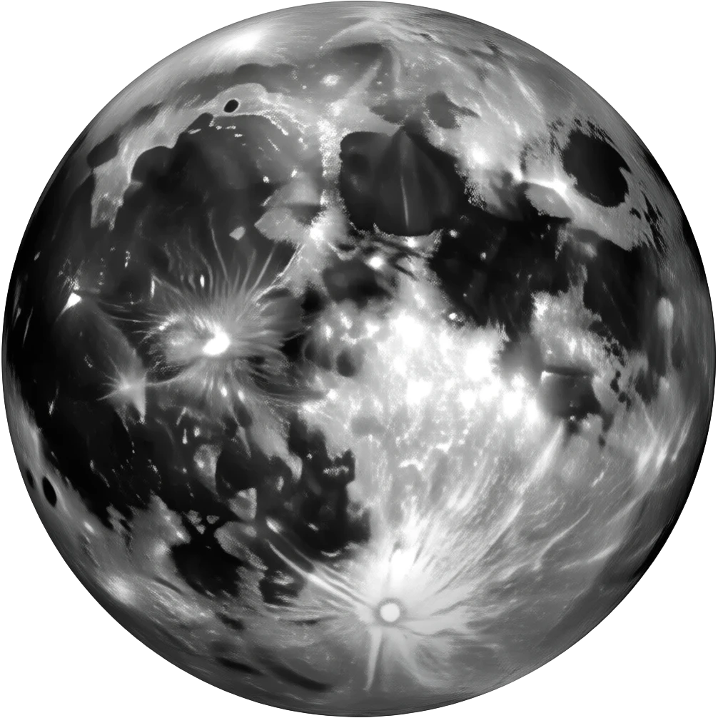 Gothic edgy Victorian black and white and red and silvery starry damask moon emoji