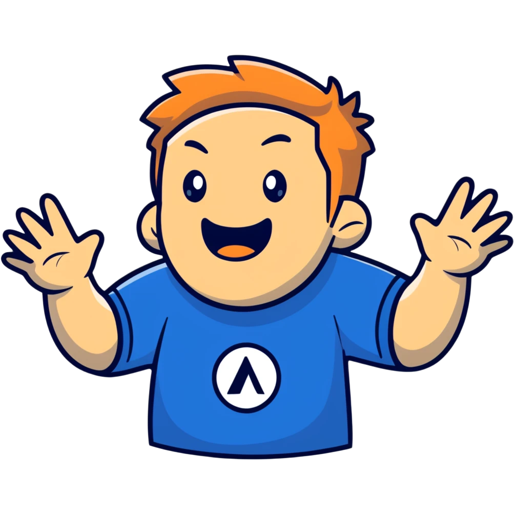 screaming IT guy wearing an Atlassian Jira t-shirt, cartoonish sticker emoji