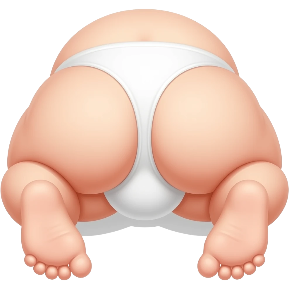 Naked baby girl bottom emoji