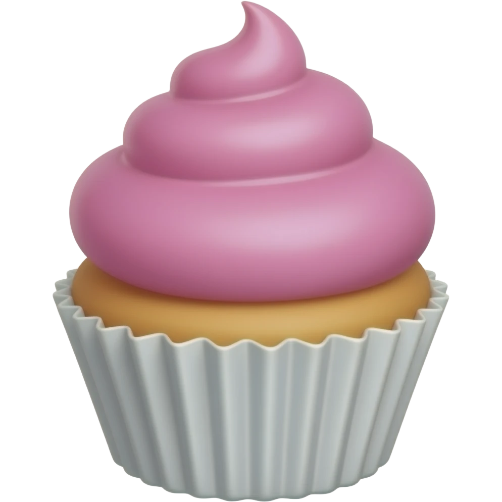 Cupcake with pink icing emoji
