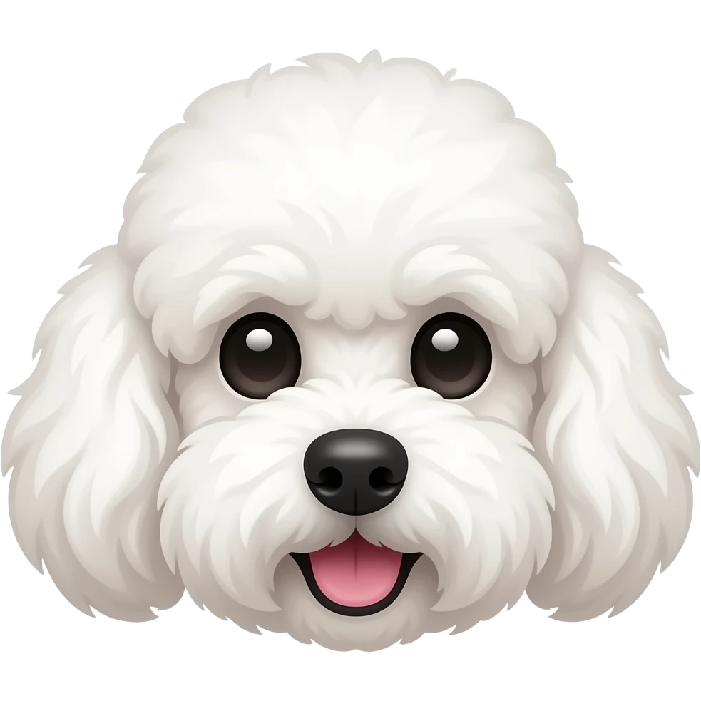 white french poodle face emoji