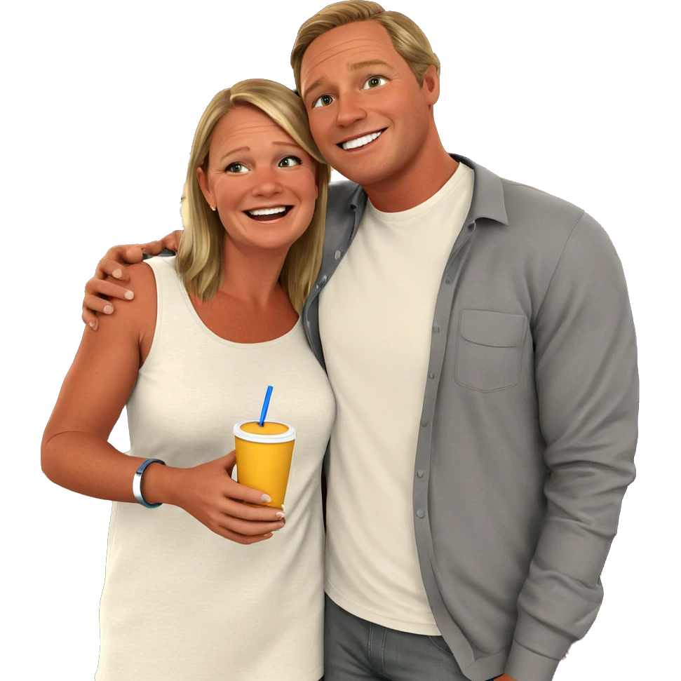 happy couple in casual setting emoji