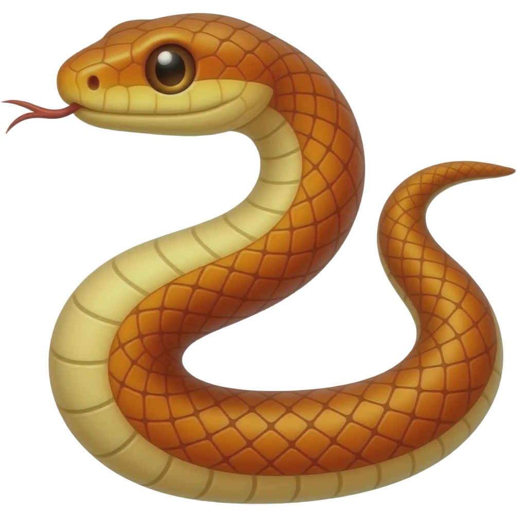 Warmly colored snake emoji