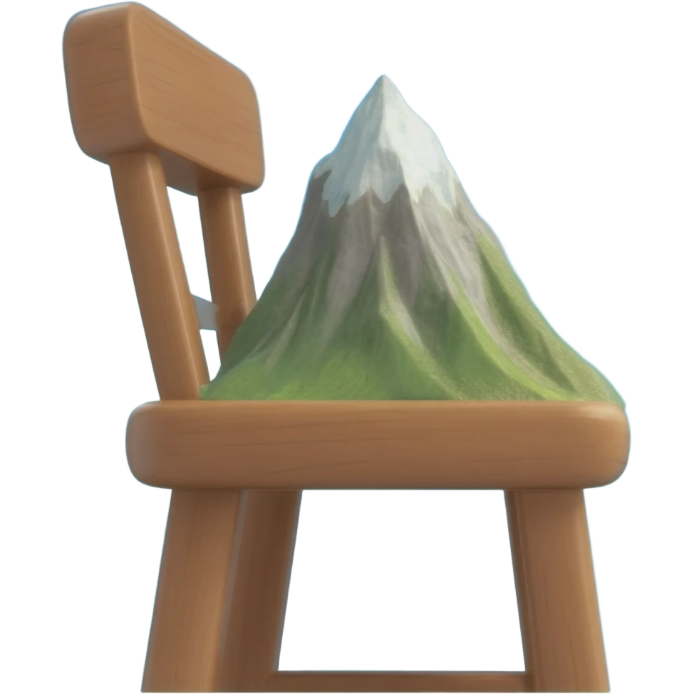 mountain on a chair emoji