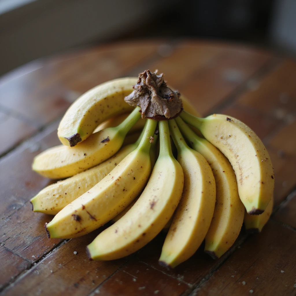 Banane sur une table  emoji