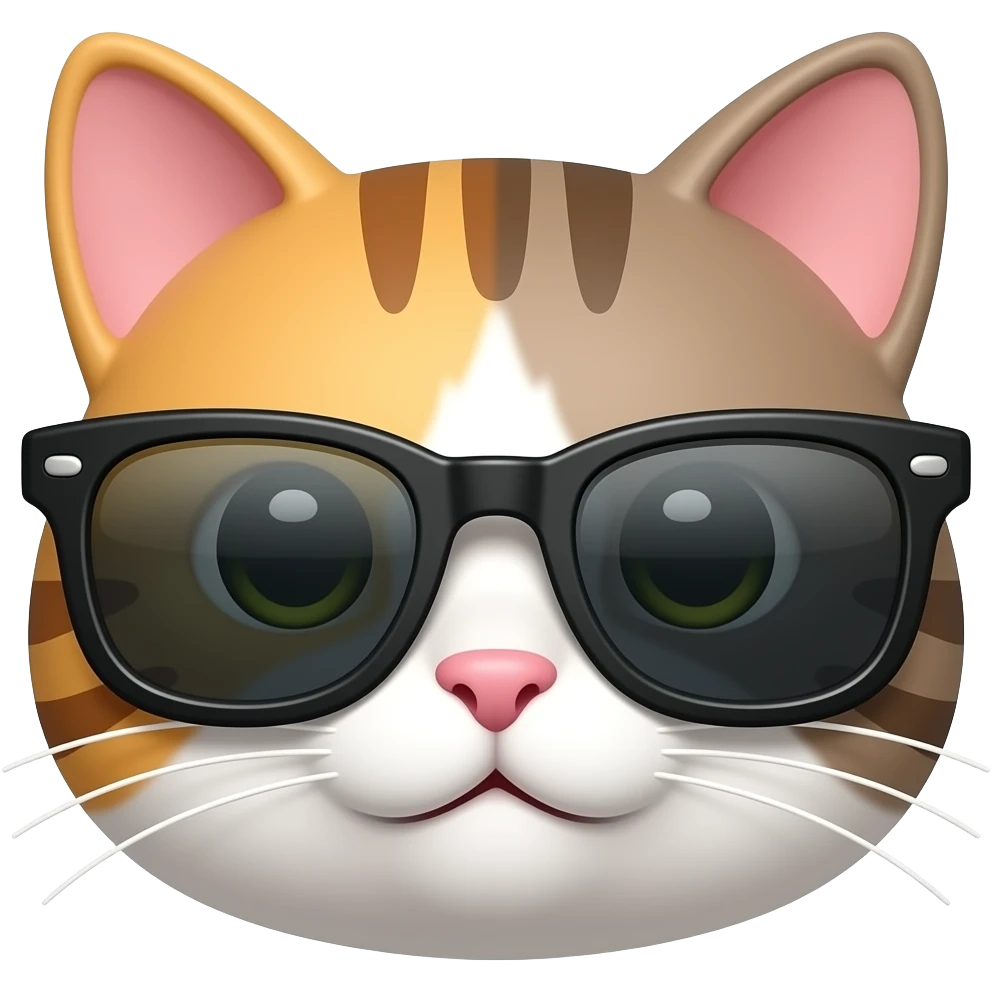 Cat wearing sunglasses emoji