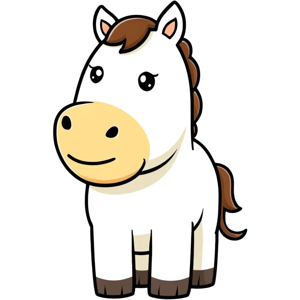 Sad fat horse emoji