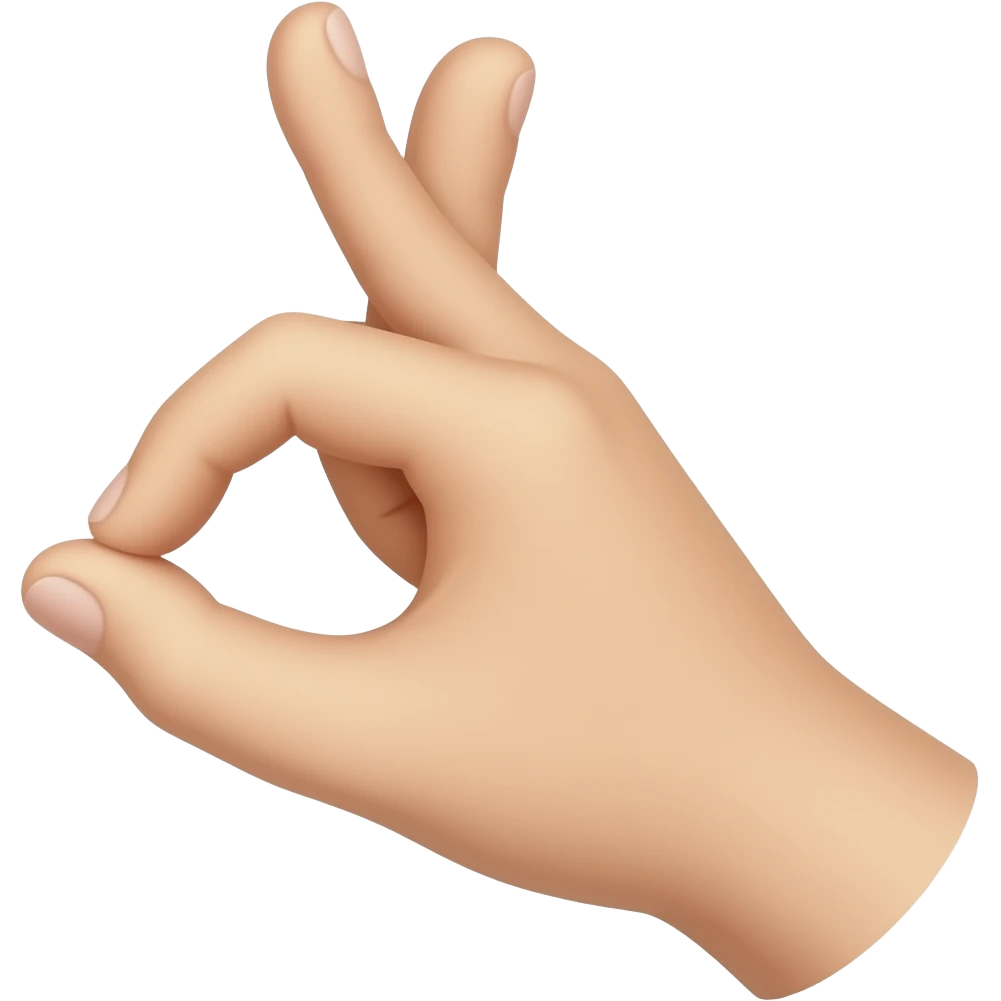 a hand making a circle with thumb and index finger and crossing his middle and ring finger while spreading the little finger a bit away emoji