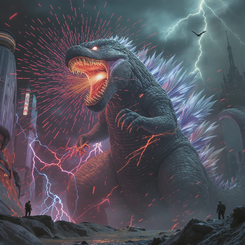 godzilla attacking ny emoji
