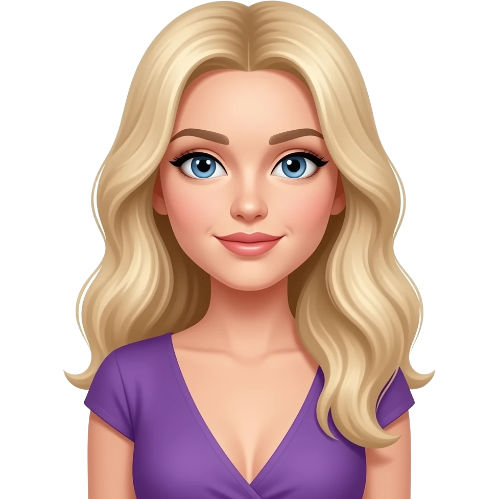 purple dress fashion model blonde emoji