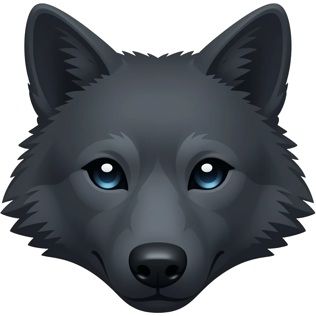Dark wolf expression emoji emoji