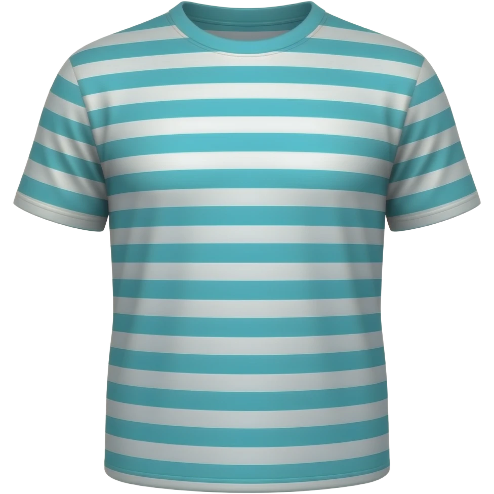 TURQUOUSEAND WHITE  HORIZONATAL STRIPES emoji
