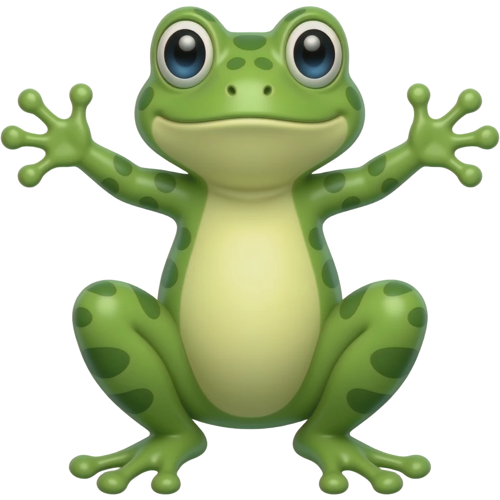 grenouille sur un cross emoji