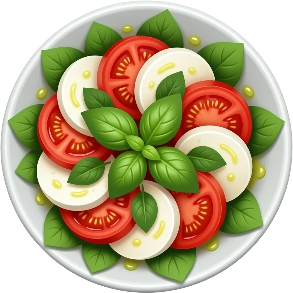 Elegant heirloom tomato and mozzarella salad emoji