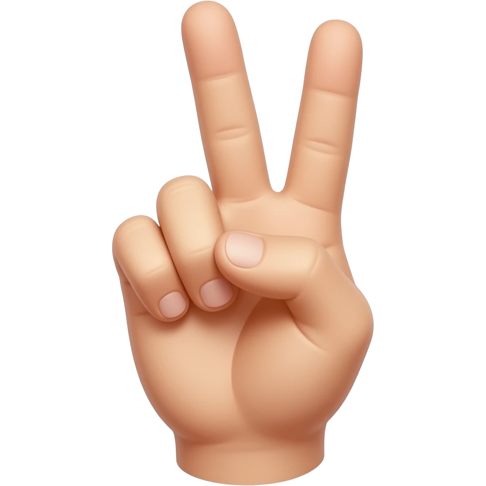 Peace sign but with the thumb  out like ✋ emoji