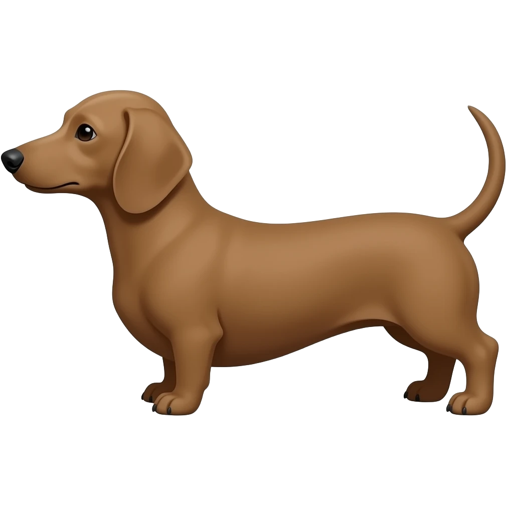 Perro salchicha silueta emoji